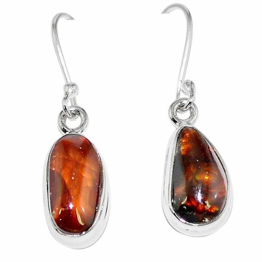 925 silver natural multi color mexican fire agate earrings jewelry k87427