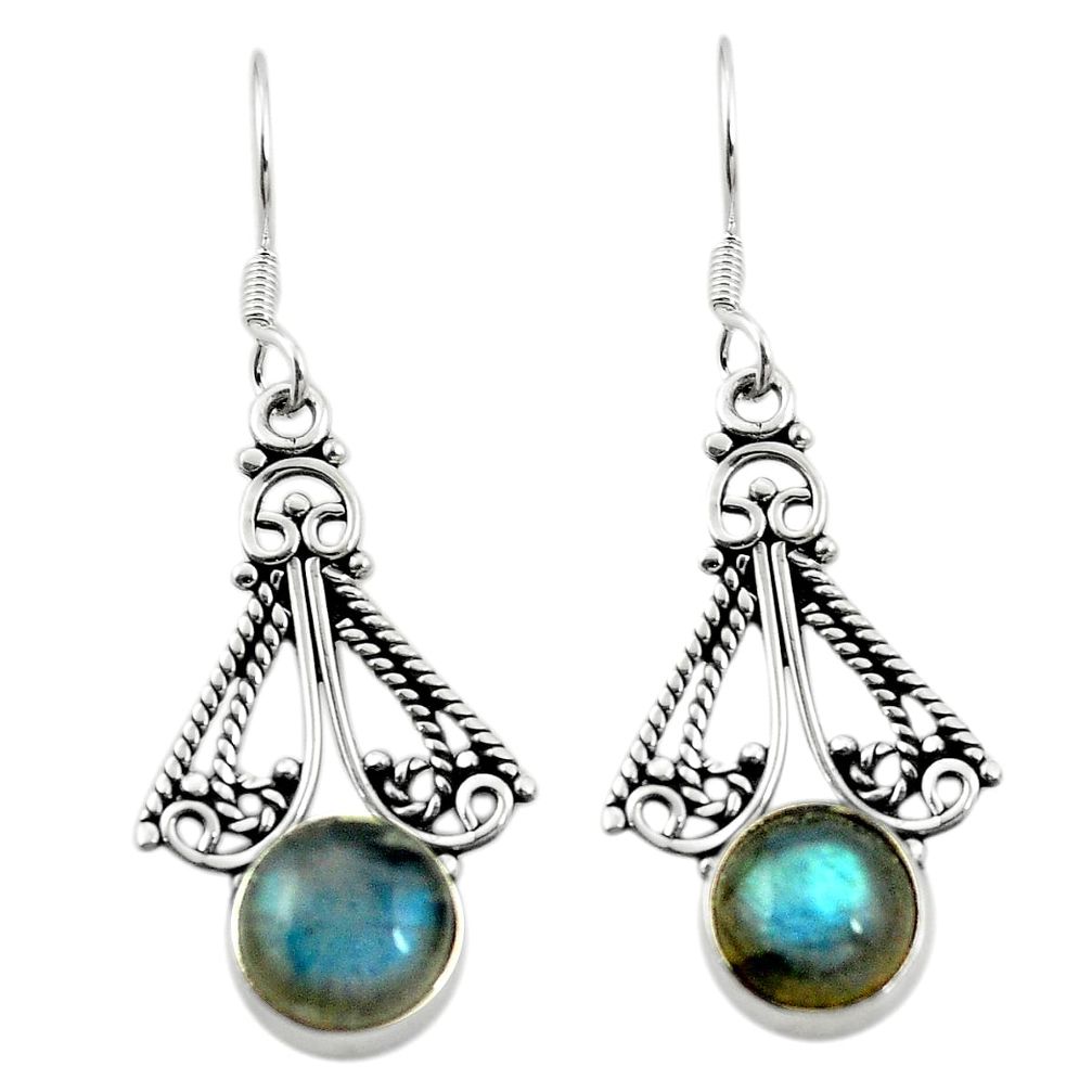 925 sterling silver natural blue labradorite dangle earrings m37244