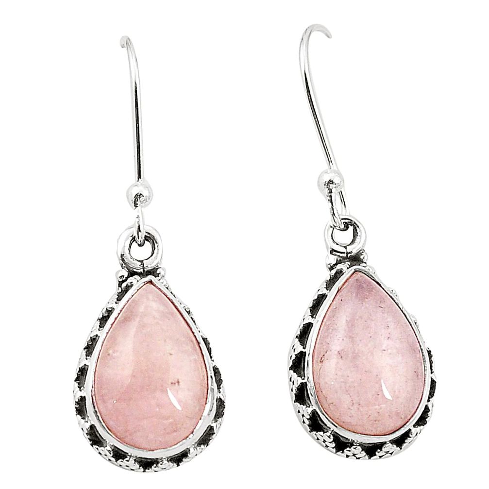 925 sterling silver natural pink morganite dangle earrings jewelry m37504