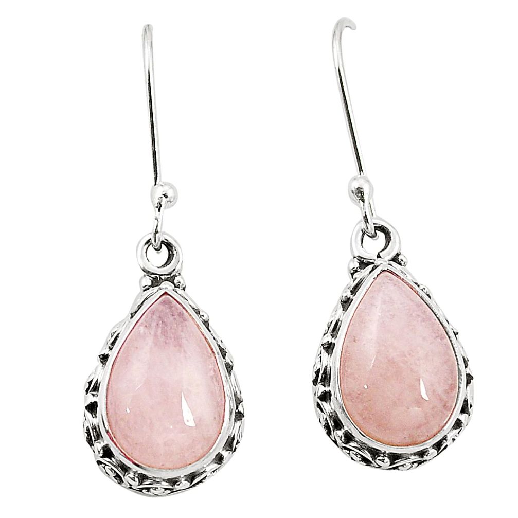 925 sterling silver natural pink morganite dangle earrings jewelry m37512