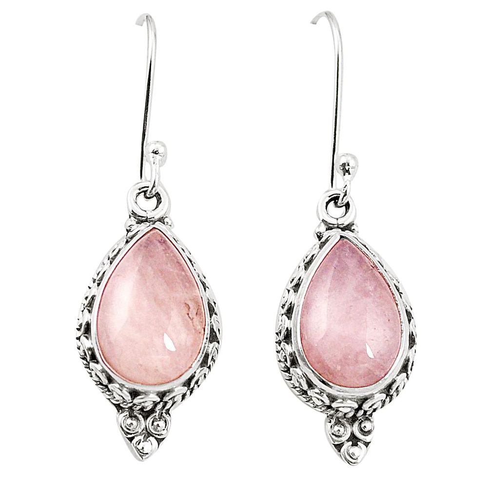925 sterling silver natural pink morganite dangle earrings jewelry m37520