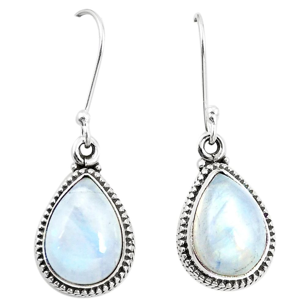 925 sterling silver natural rainbow moonstone dangle earrings jewelry m39439