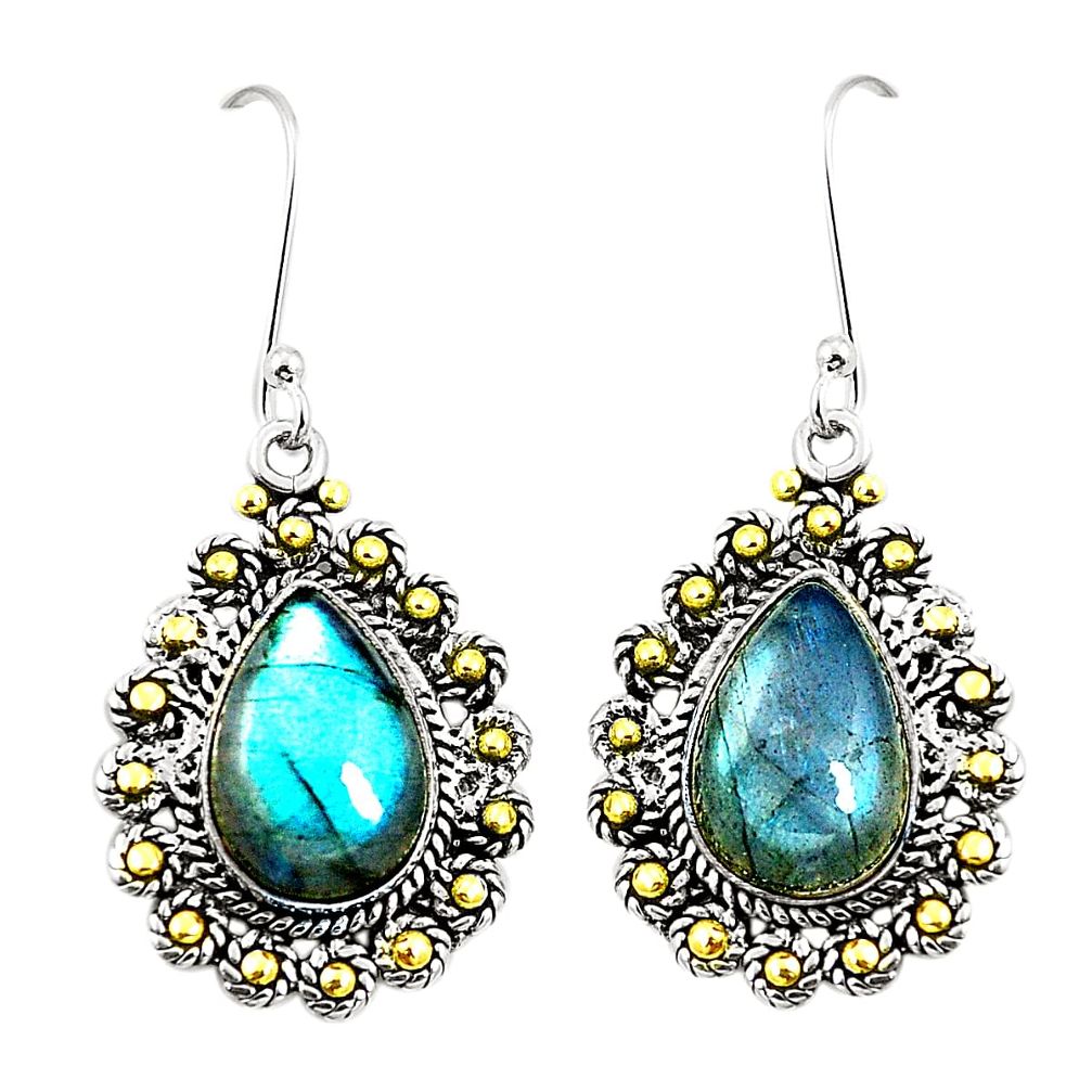 925 silver natural blue labradorite 14k gold dangle earrings jewelry m40439