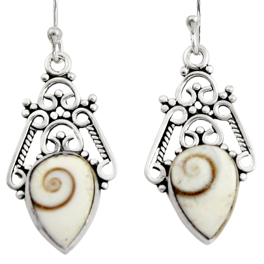 8.44cts natural shiva eye 925 sterling silver dangle earrings jewelry r11061