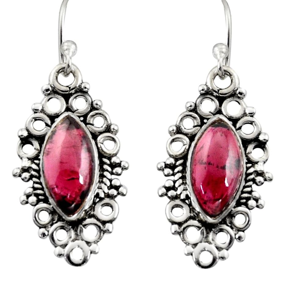 925 sterling silver 10.32cts natural red garnet earrings jewelry r13475