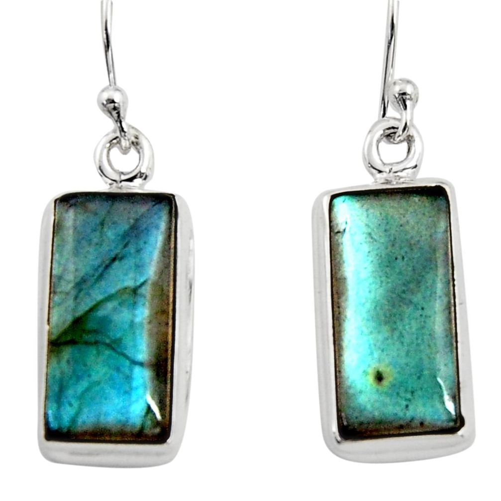 925 sterling silver 11.64cts natural blue labradorite dangle earrings r14773