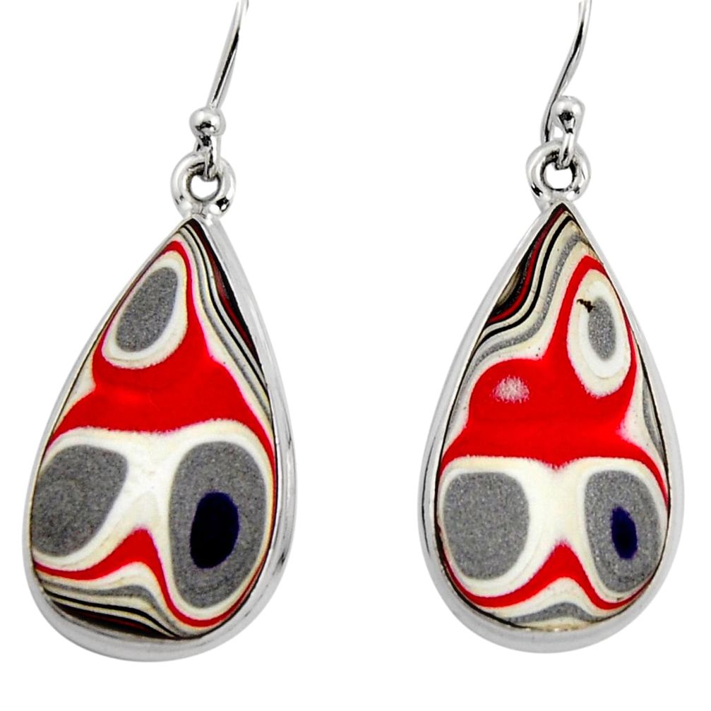 14.72cts natural fordite detroit agate 925 silver dangle earrings jewelry r15901