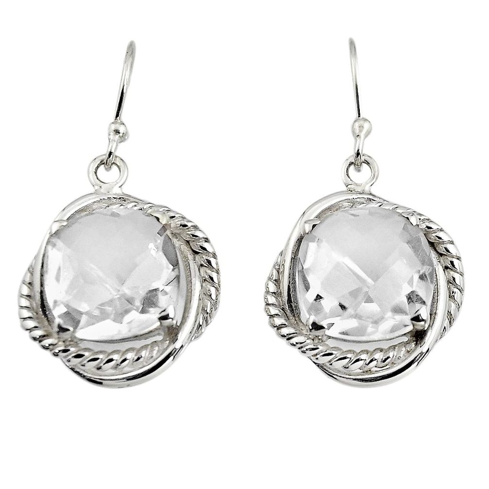 925 sterling silver 11.22cts natural white topaz dangle earrings jewelry r7093