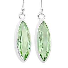 925 sterling silver 13.15cts natural green amethyst dangle earrings t76792