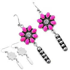 925 silver 17.14cts back closed australian opal (lab) crystal earrings c33547