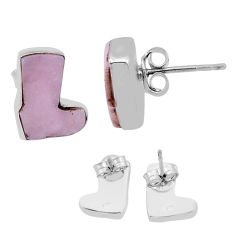 925 silver 6.95cts back closed natural opal stud cowboy boots earrings n45319