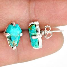 925 silver 6.43cts coffin green arizona mohave turquoise earrings jewelry u87720