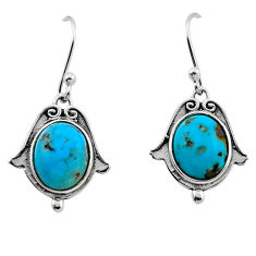 925 silver 7.62cts green arizona mohave turquoise dangle earrings jewelry n48483