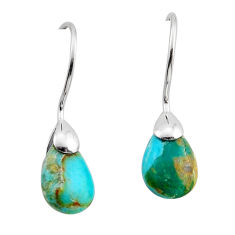 925 silver 5.95cts green arizona mohave turquoise dangle earrings jewelry y82439