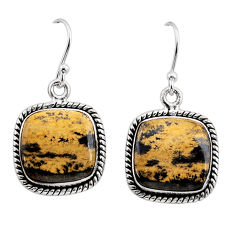 925 silver 15.89cts natural bumble bee australian jasper dangle earrings y62033