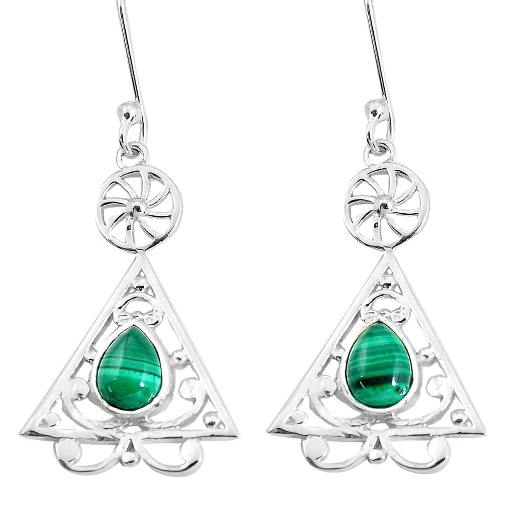 ts natural green malachite (pilot's stone) earrings p58532