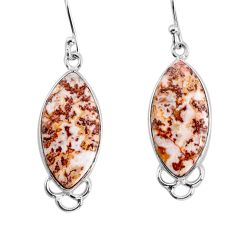 925 silver 11.26cts natural pink rosetta stone jasper dangle earrings y79566