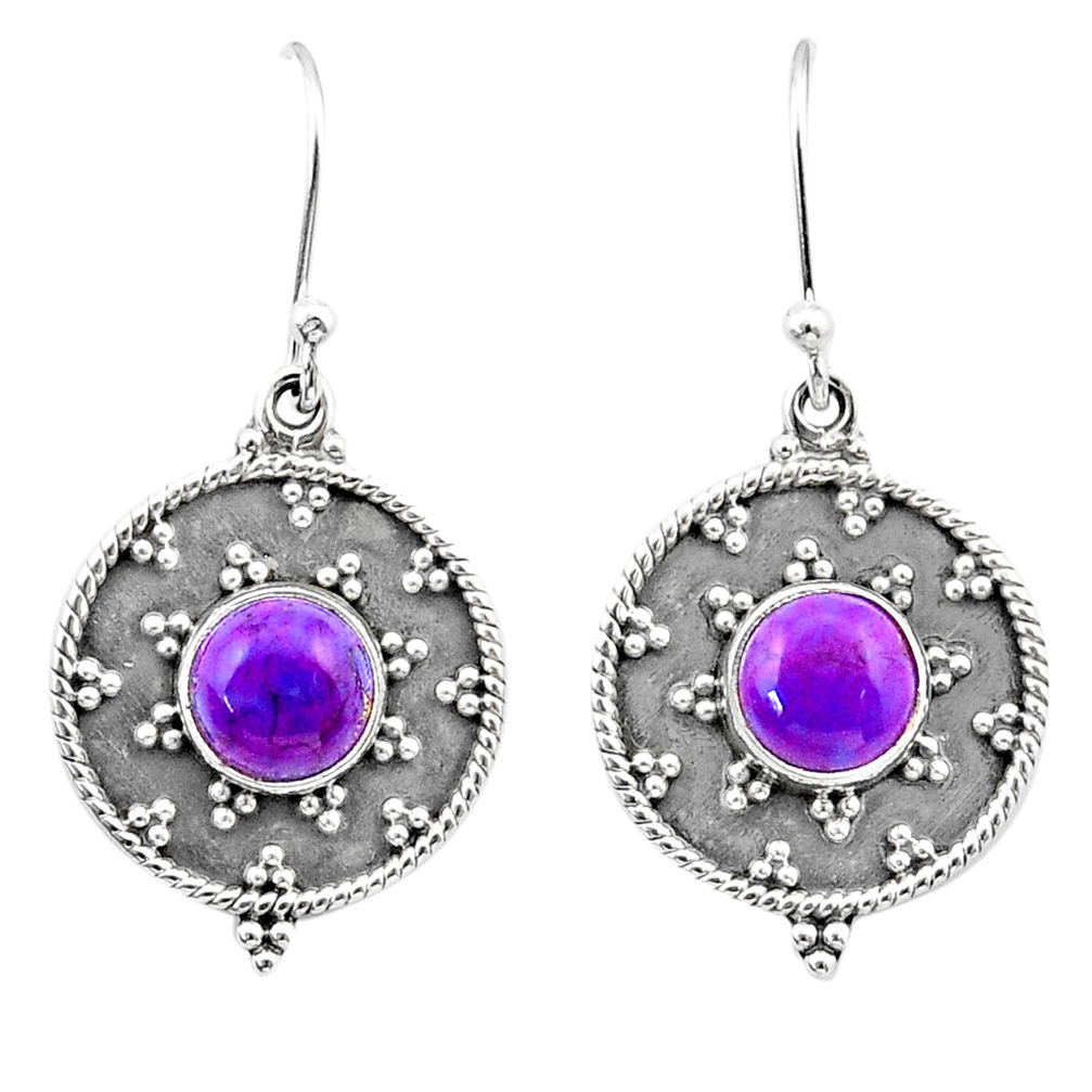 ts natural purple mojave turquoise dangle earrings u33372