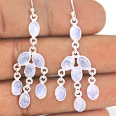 925 silver 12.24cts natural rainbow moonstone chandelier earrings jewelry t87420