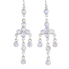 925 silver 11.57cts natural rainbow moonstone chandelier earrings jewelry y23418