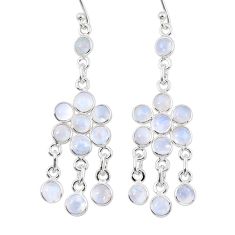 925 silver 11.12cts natural rainbow moonstone chandelier earrings jewelry y23454