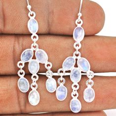 925 silver 12.52cts natural rainbow moonstone chandelier earrings t87410