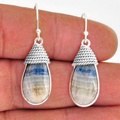 925 silver 13.05cts natural scheelite (lapis lace onyx) dangle earrings y75510