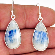 925 silver 11.40cts natural scheelite (lapis lace onyx) dangle earrings y77219