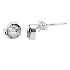 925 silver 2.77cts natural uncut diamond flat (polki) stud earrings t83240