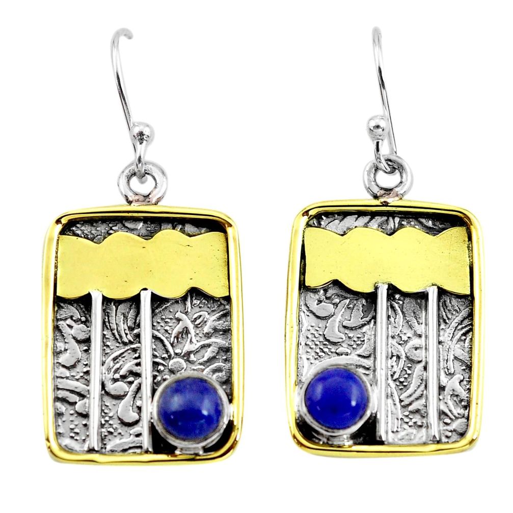 ts victorian natural blue lapis lazuli two tone earrings p56389