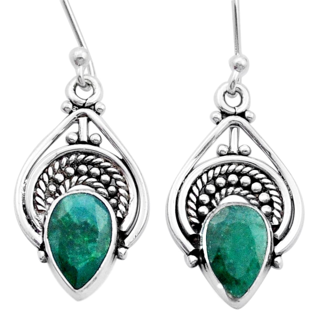 WHOLESALE 21PR 925 SILVER PLATED FACETED GREEN EMERALD HOOK EARRING LOT F870 