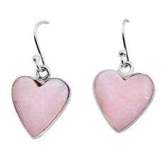 925 sterling silver 8.87cts heart natural opal dangle earrings jewelry y85851