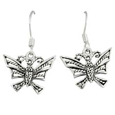 Clearance Sale- 925 sterling silver indonesian bali style solid dragonfly earrings jewelry p3988