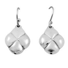 925 sterling silver 2.04gms indonesian bali style solid flower earrings n28112