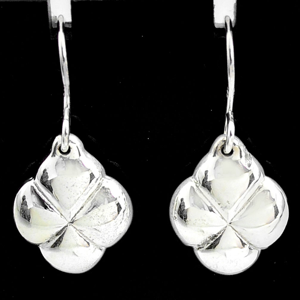 925 sterling silver 2.02gms indonesian bali style solid pattern earrings t6188