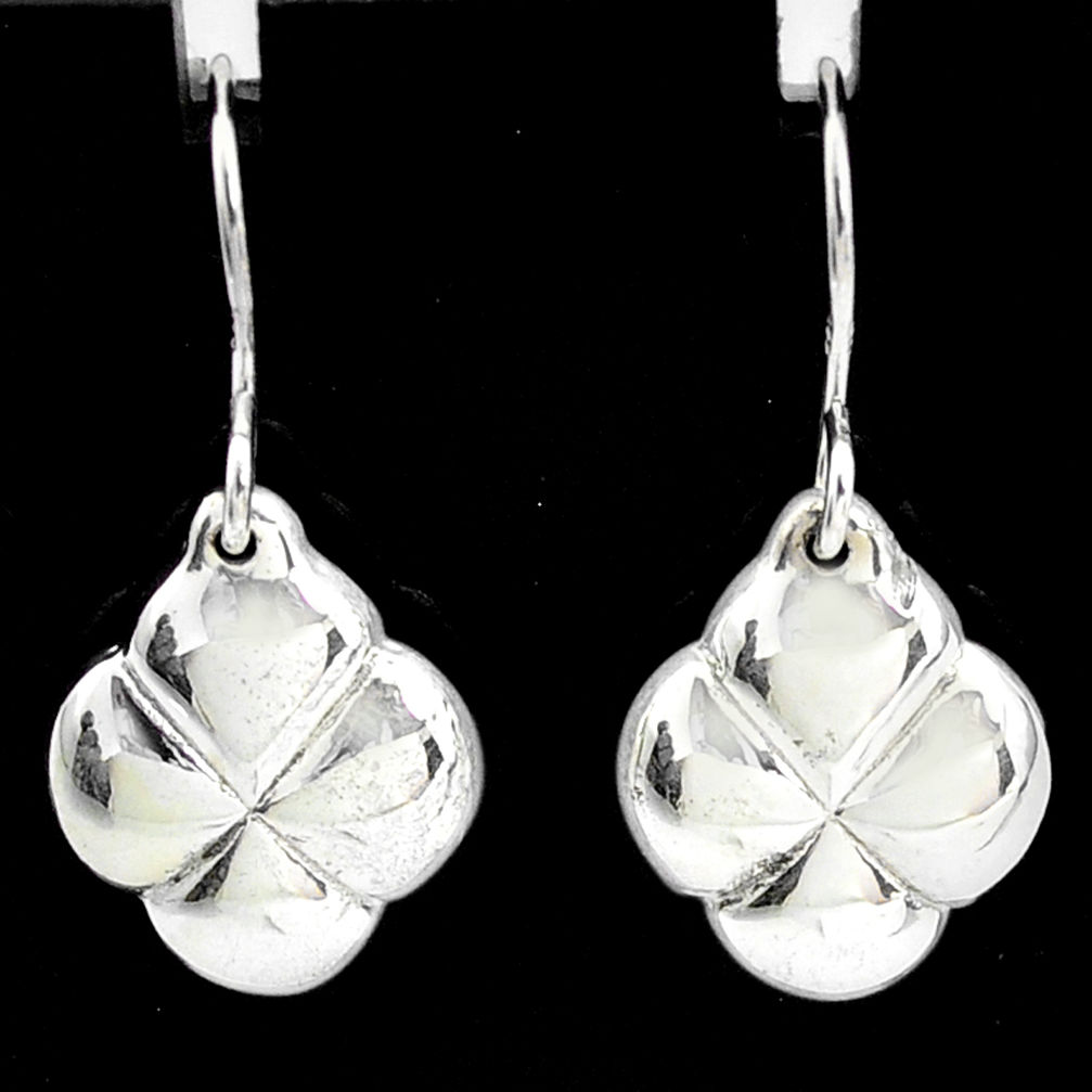 925 sterling silver 1.89gms indonesian bali style solid pattern earrings t6192