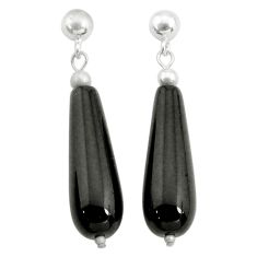 925 sterling silver 33.15cts natural black onyx dangle earrings jewelry c27176
