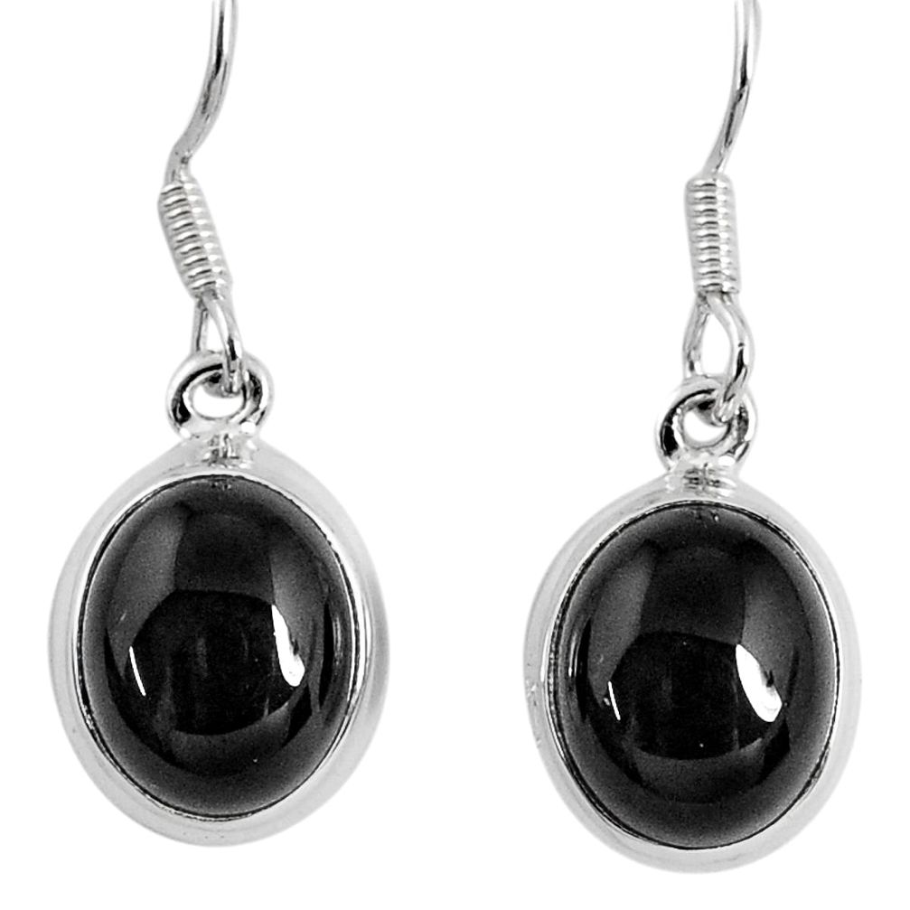925 sterling silver 7.93cts natural black onyx dangle earrings jewelry r60687