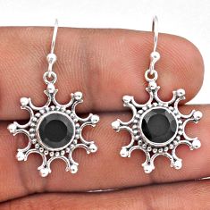 925 sterling silver 5.34cts natural black onyx dangle earrings jewelry t86213