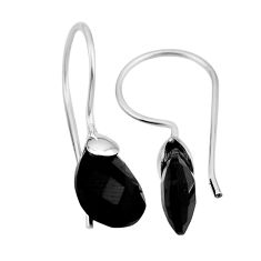 925 sterling silver 5.85cts natural black onyx dangle earrings jewelry y85838