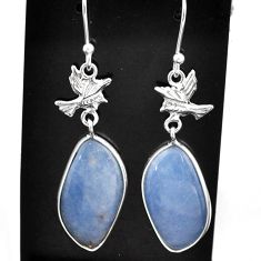 925 sterling silver 11.65cts natural blue angelite birds earrings jewelry t60799
