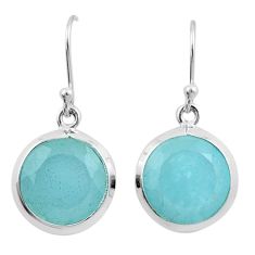 925 sterling silver 11.95cts natural blue aquamarine dangle earrings u20709
