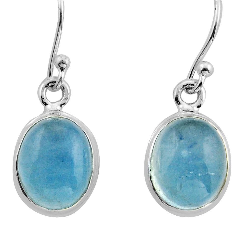 925 sterling silver 8.77cts natural blue aquamarine earrings jewelry y94102