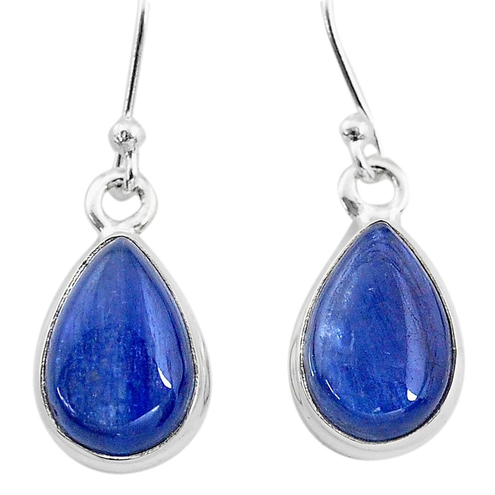 925 sterling silver 8.32cts natural blue kyanite dangle earrings jewelry t21384