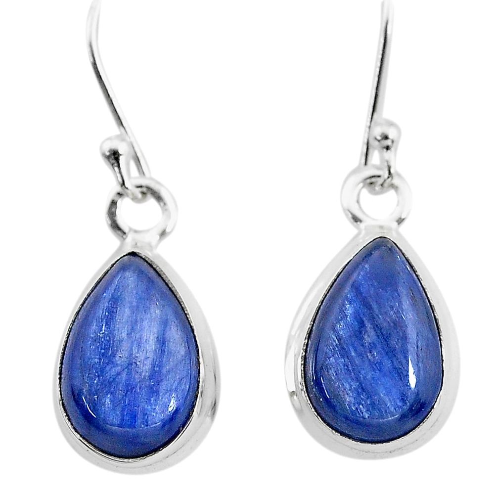 925 sterling silver 7.93cts natural blue kyanite dangle earrings jewelry t21407