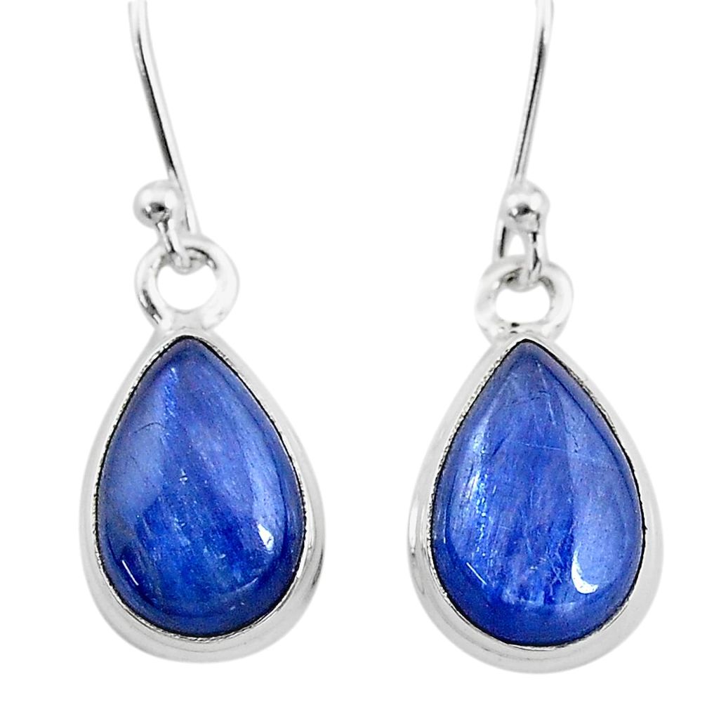 925 sterling silver 7.66cts natural blue kyanite dangle earrings jewelry t21410