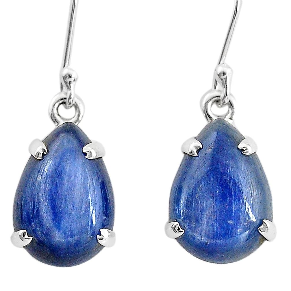 925 sterling silver 12.15cts natural blue kyanite dangle earrings jewelry t2592