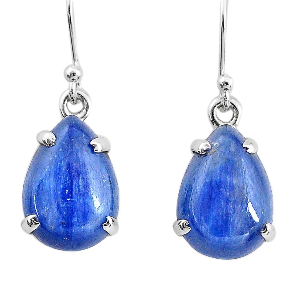 925 sterling silver 10.76cts natural blue kyanite dangle earrings jewelry t2595