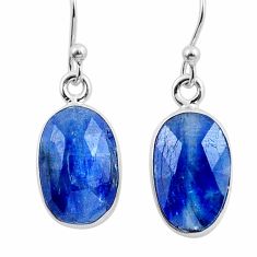 925 sterling silver 7.66cts natural blue kyanite dangle earrings jewelry u18839