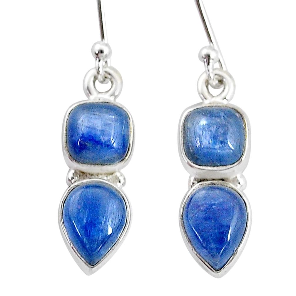 925 sterling silver 7.56cts natural blue kyanite earrings jewelry t2607